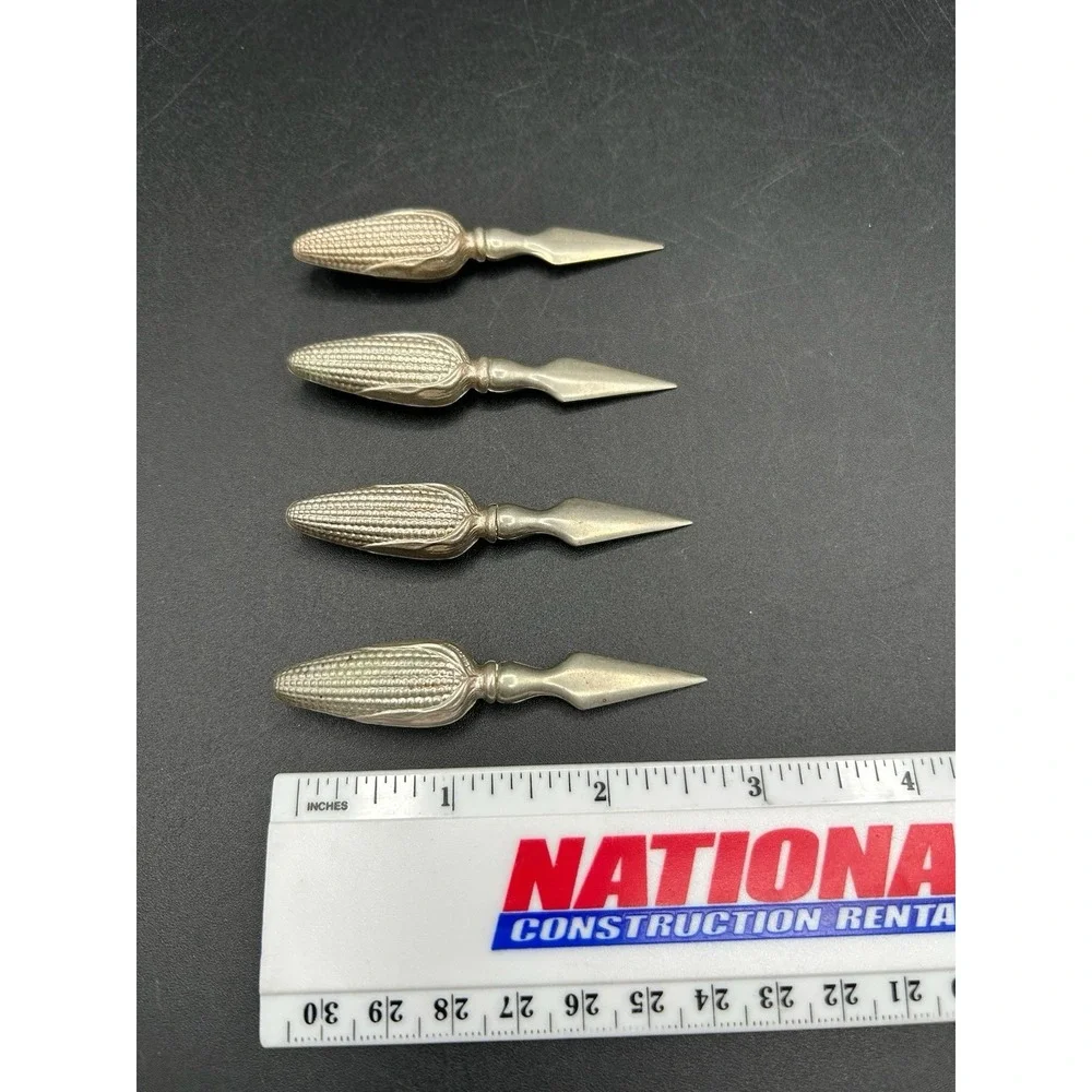 VTG Sterling Silver Corn on the Cob Holders Set of 4 Corn Picks 1.37 Ounces